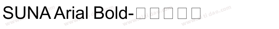 SUNA Arial Bold字体转换